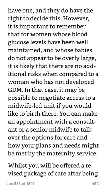 Gestational diabetes and induction/ birth