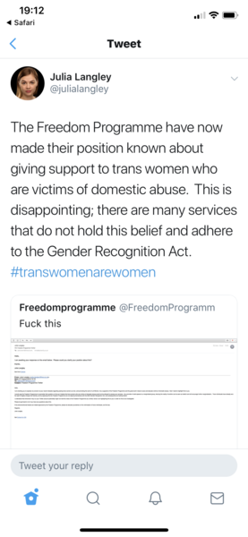 Freedom Programme being trolled