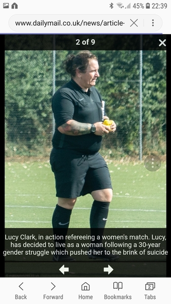 Transgender referee moves to women's football after becoming a woman