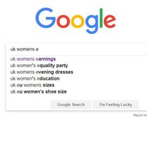 Google search for womens earnings brings up womens earrings!