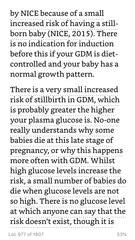 Gestational diabetes and induction/ birth