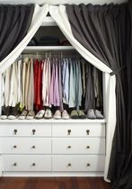 How do I make a wardrobe with no doors more attractive?
