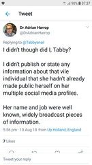 Dr Adrian Harrop - Dr Misogyny is pursuing another woman.