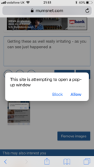 Repeated pop up attempts