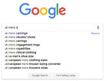 Google search for womens earnings brings up womens earrings!