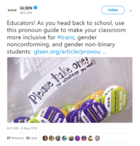 Misgendering.