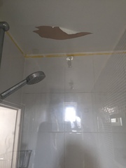 DIY help: fresh paint on ceiling bubbling and peeling