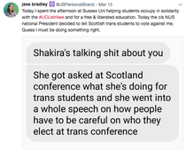 Jess Bradley - a government advisor on women's rights suspended by NUS over indecent blog. Part iii