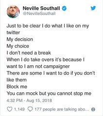 Neville Southall's twitter account.