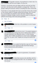 Not only do we NOT want to our biological terms appropriated, apparently the new terms are our fault too...