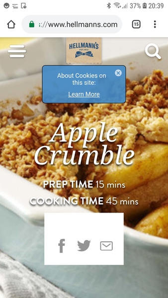 Alexa recipes - mayonnaise in a crumble?