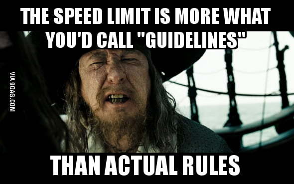 Drive at the speed limit