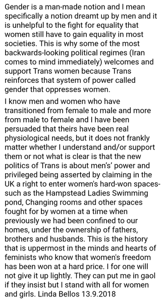 Linda Bellos disinvited to a Black Workers' Group gathering