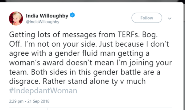 Man in Dress listed as Top 100 FEMALE Executives