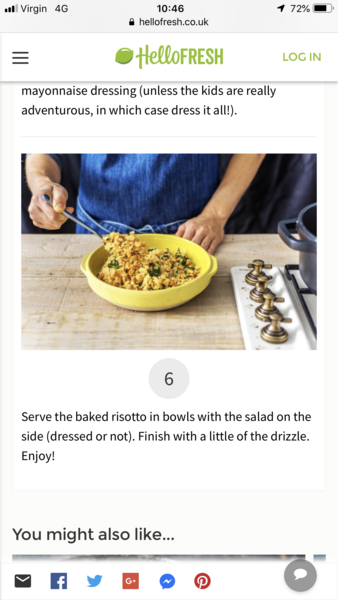 Hello fresh chicken and chorizo risotto.  Help!