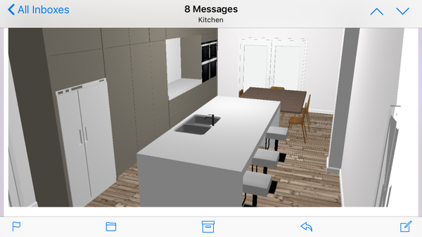 Fireplace in kitchen