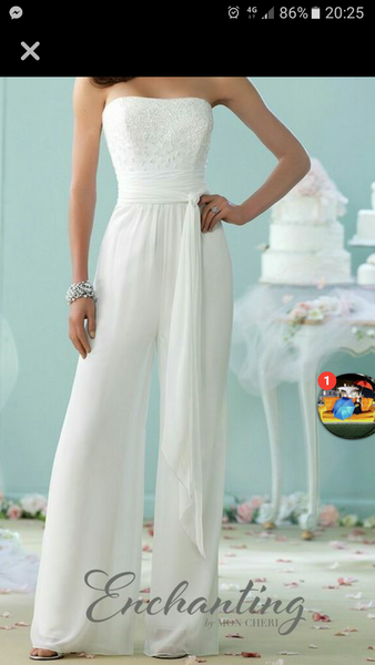 Please help me choose an outfit for my wedding which is not a dress