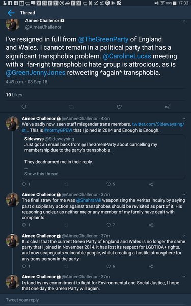 Aimee Challenor Quits!