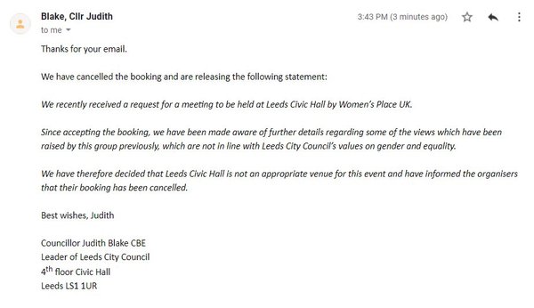 Leeds WPUK cancelled