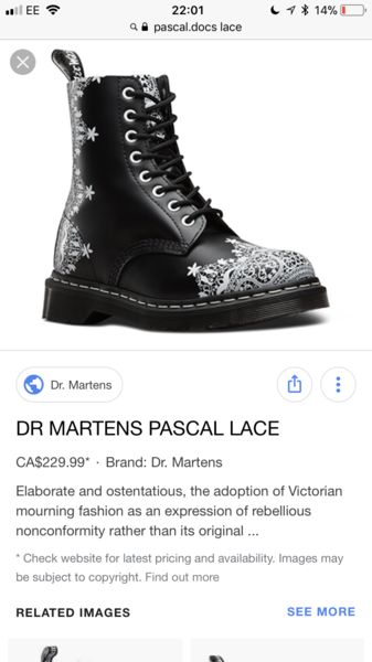 If you were going to buy your first pair of Doc Martins and you were almost 40