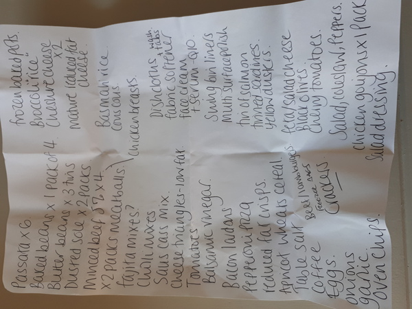 Another shopping list one..but with a difference