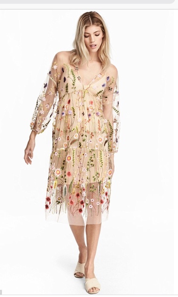 Saw a green midi length dress with loads of meadow flowers, i must find it please help!