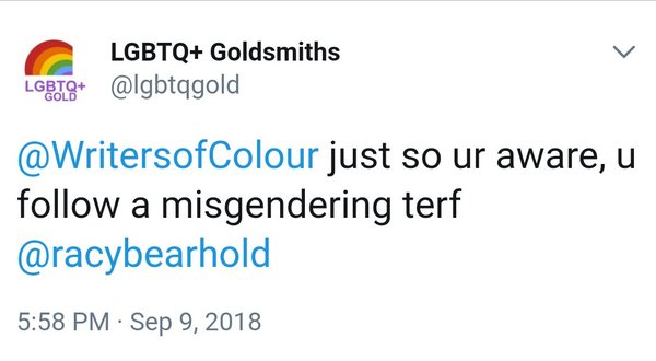 The Times -  smear campaign by trans lecturer at Goldsmiths