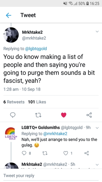 The Times -  smear campaign by trans lecturer at Goldsmiths