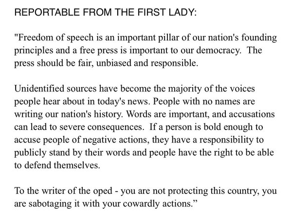 Freedom of the press is not just important to democracy; it is democracy. Trump no. 94.