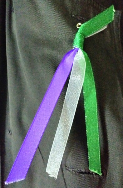 Using Suffrage Colours symbol for our activism