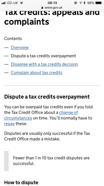 Tax Credit disaster...please please help