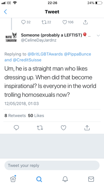 Man in Dress listed as Top 100 FEMALE Executives