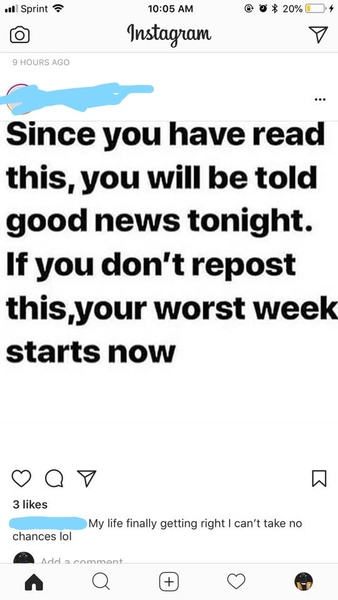 To really dislike "copy and paste" messages on FB
