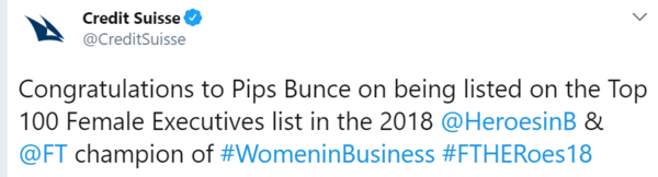 Man in Dress listed as Top 100 FEMALE Executives