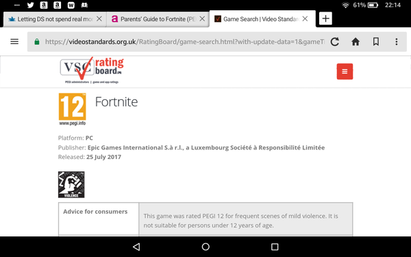 Letting DS not spend real money on Fortnite