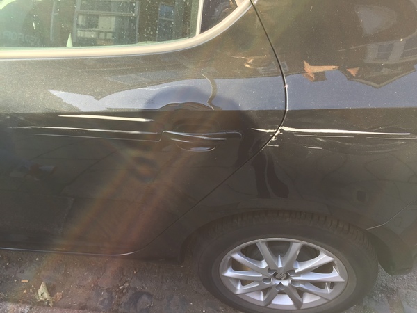 Aw crap, scratched my car. Grrr