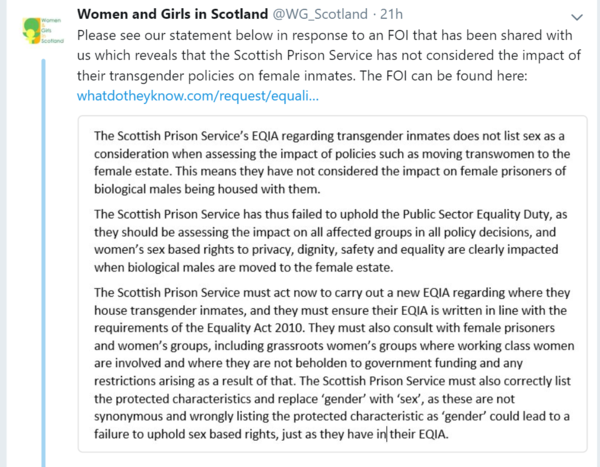 To ask you to care that ANOTHER paedophile MALE who targeted girls, who claims to be a woman has been moved to a woman's prison. Having got a GRC IN PRISON FFS