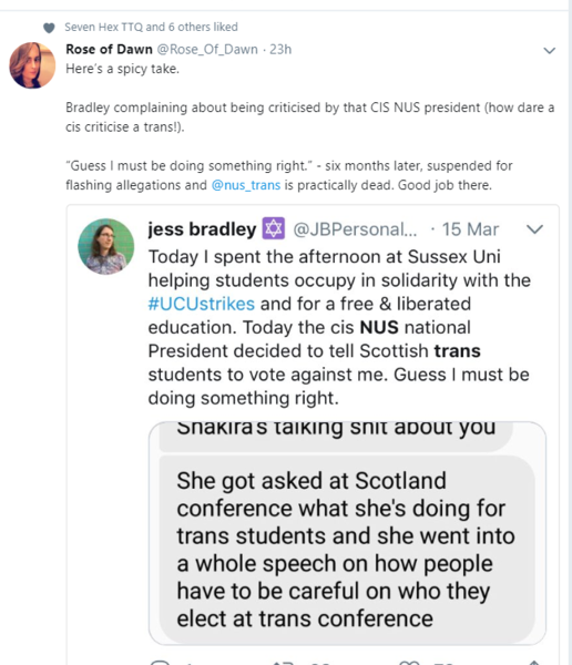 Jess Bradley - a government advisor on women's rights suspended by NUS over indecent blog. Part iii