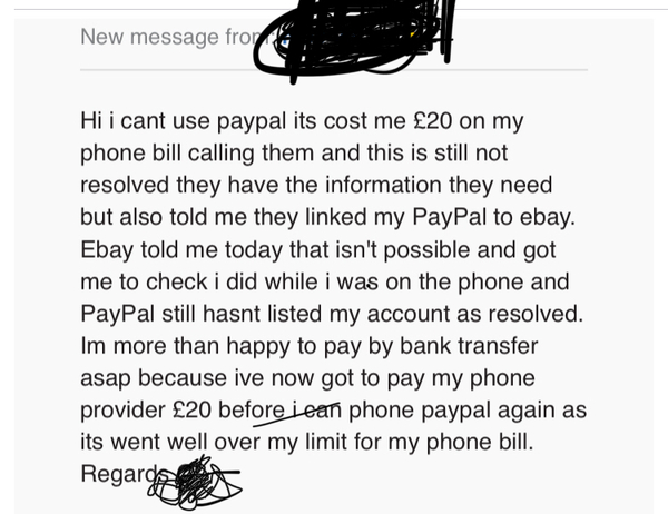 Buyer wants to pay by balance transfer