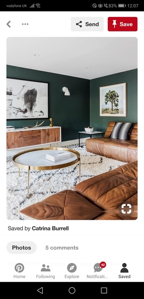 Dark green recommendations for sitting room