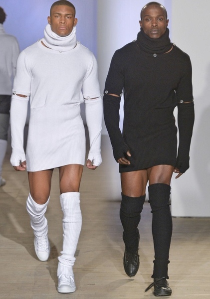The term "men in dresses"