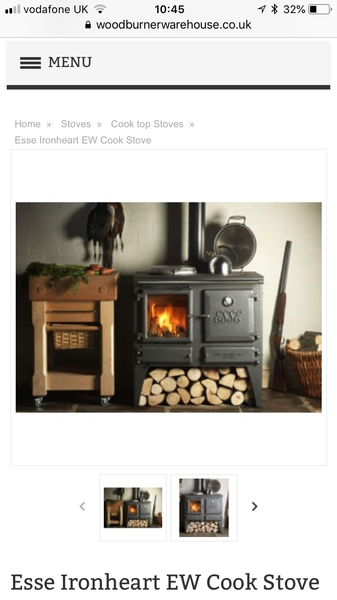 Fireplace in kitchen