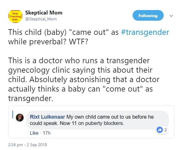 I just can't even right now - "trans" toddler