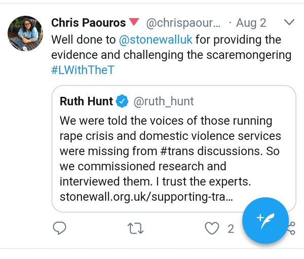Sophie Walker's speech tweet