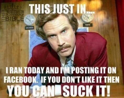 To ask what exactly you think it IS reasonable to post on Facebook?