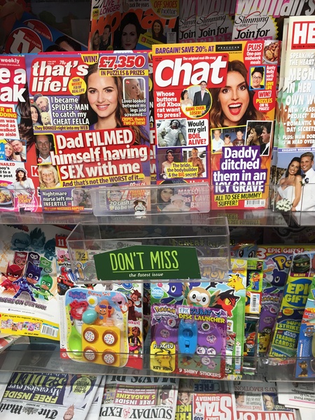 Anyone else bothered by magazine covers in supermarkets unsuitable for children