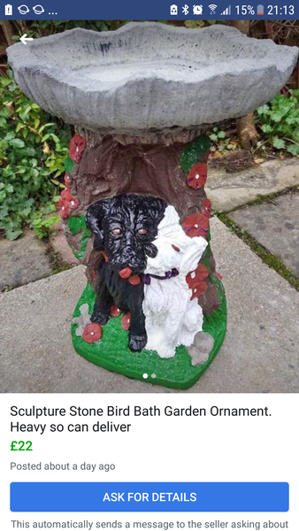 Let's have a worst garden thing for sale on Facebook near me competition. I'll go first....