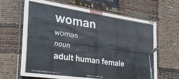 Huge Billboard defining Woman for Labour Conference