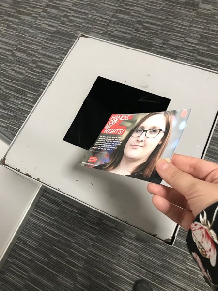 Young Liberals putting women in a bin.