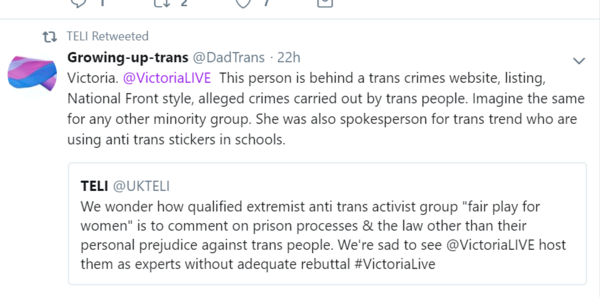 Dr Nicola Williams on BBC2 at 10.15, Victoria Live